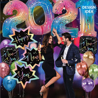 Betallic 18 inch OPAL HELLO NEW YEAR Foil Balloon 26027-B-U