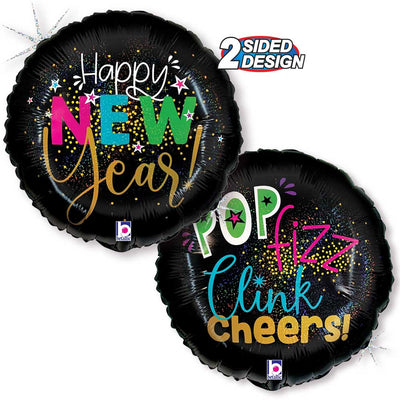 Betallic 18 inch POP FIZZ NEW YEAR Foil Balloon 26149-B-U