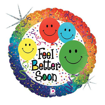 Betallic 18 inch SMILE! FEEL BETTER SOON Foil Balloon 86609P-B-P