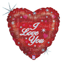 Betallic 18 inch SPARKLING LOVE Foil Balloon 86114P-B-P