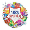 Betallic 18 inch STARBURST BIRTHDAY Foil Balloon 86892P-B-P