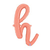 Betallic 24 inch SCRIPT LETTER H - ROSE GOLD (AIR-FILL ONLY) Foil Balloon 34708RGP-B-P