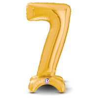 Betallic 25 inch STANDUPS NUMBER 7 - GOLD (AIR-FILL ONLY) Foil Balloon 13847GP-B-P