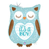 Betallic 26 inch IT'S A BOY BABY OWL Foil Balloon 35158P-B-P