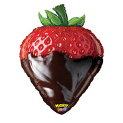 Betallic 26 inch MIGHTY CHOCOLATE STRAWBERRY Foil Balloon 35924P-B-P