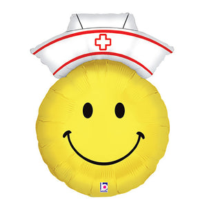 Betallic 28 inch SMILEY NURSE Foil Balloon