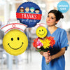 Betallic 28 inch SMILEY NURSE Foil Balloon