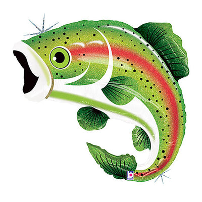 Betallic 29 inch RAINBOW TROUT FISH Foil Balloon 85655-B-U