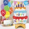 Betallic 29 inch STANDUPS BIRTHDAY CAKE Foil Balloon 25280P-B-P