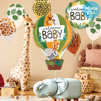 Betallic 30 inch JUNGLE ANIMAL WELCOME BABY Foil Balloon 25224P-B-P