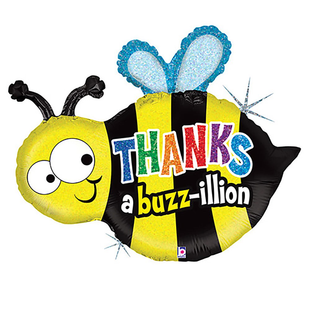 Betallic 30 inch THANKS A BUZZILLION Foil Balloon 85690P-B-P