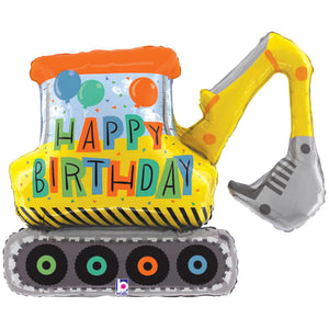 Betallic 31 inch BIRTHDAY CONSTRUCTION EXCAVATOR Foil Balloon 25290P-B-P