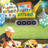 Betallic 31 inch BIRTHDAY CONSTRUCTION EXCAVATOR Foil Balloon 25290P-B-P