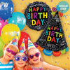 Betallic 31 inch BIRTHDAY HAT DOODLES Foil Balloon 25277P-B-P