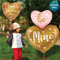 Betallic 32 inch BE MINE HEART DUO Foil Balloon 25153-B-P