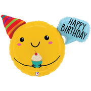 Betallic 32 inch BIRTHDAY SMILEY SAYS Foil Balloon 25288P-B-P