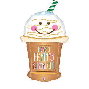 Betallic 32 inch FRAPPY BIRTHDAY Foil Balloon 35144P-B-P