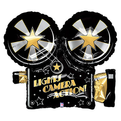 Betallic 32 inch LIGHTS CAMERA ACTION! Foil Balloon 85373P-B-P