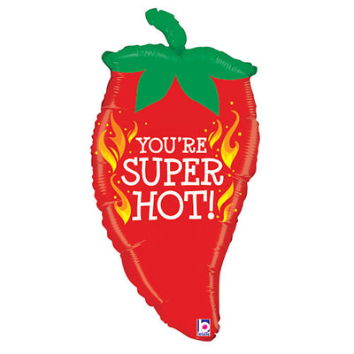 Betallic 32 inch SUPER HOT CHILI PEPPER Foil Balloon 35632P-B-P