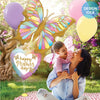 Betallic 33 inch OPAL BUTTERFLY Foil Balloon 25093-B-P