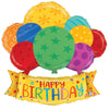 Betallic 37 inch BIRTHDAY BALLOONS BANNER Foil Balloon 25197P-B-P