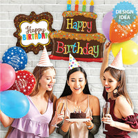 Betallic 37 inch BIRTHDAY CHOCOLATE CAKE Foil Balloon 25118P-B-P