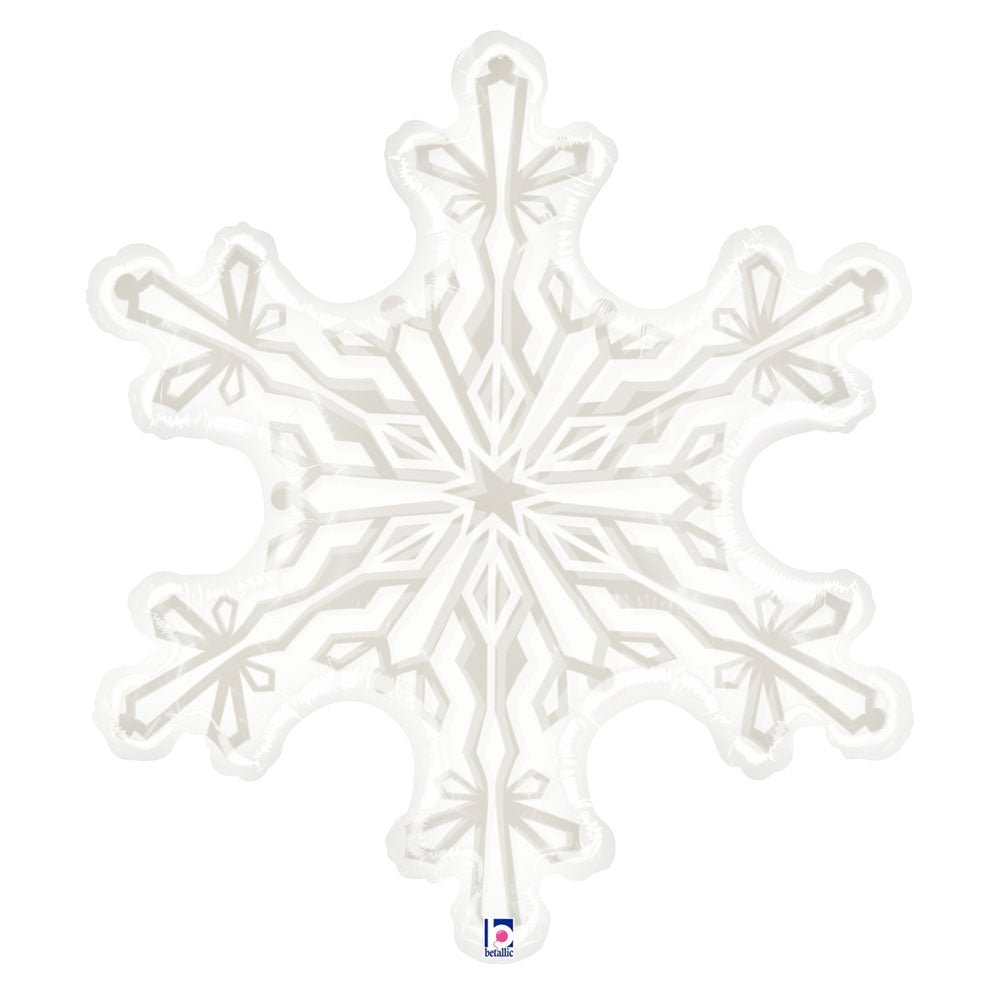 Betallic 38 inch CLEAR SNOWFLAKE Foil Balloon 35737-B-U