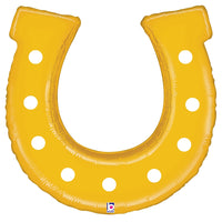 Betallic 38 inch GOLDEN HORSESHOE Foil Balloon 25082P-B-P