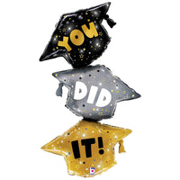 Betallic 38 inch GRAD CAP TRIO Foil Balloon 25259P-B-P