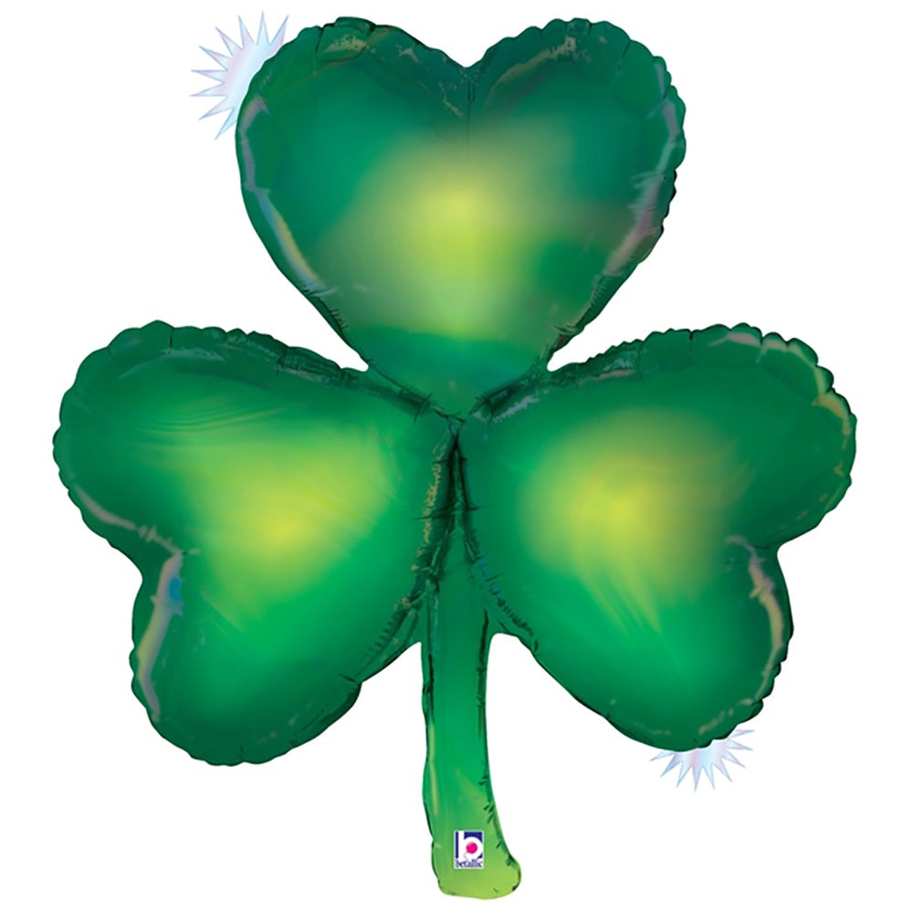 Betallic 38 inch OPAL SHAMROCK Foil Balloon 25081P-B-P