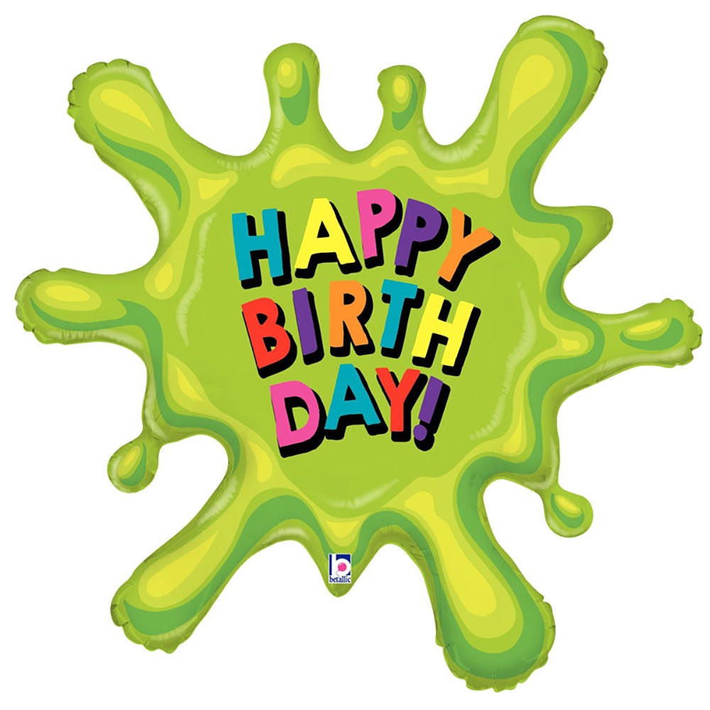 Betallic 39 inch BIRTHDAY SLIME Foil Balloon 35857-B-P