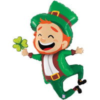 Betallic 39 inch JUMPING LEPRECHAUN Foil Balloon 25246-B-P