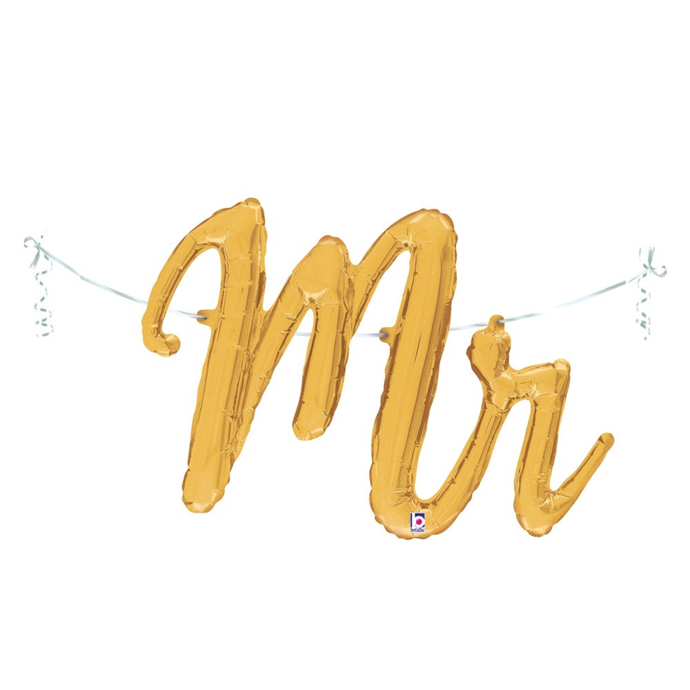 Betallic 39 inch MR. SCRIPT (AIR-FILL ONLY) Foil Balloon 35792-B-P