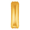 Betallic 40 inch LETTER I - GOLD MEGALOON Foil Balloon 15909GP-B-P