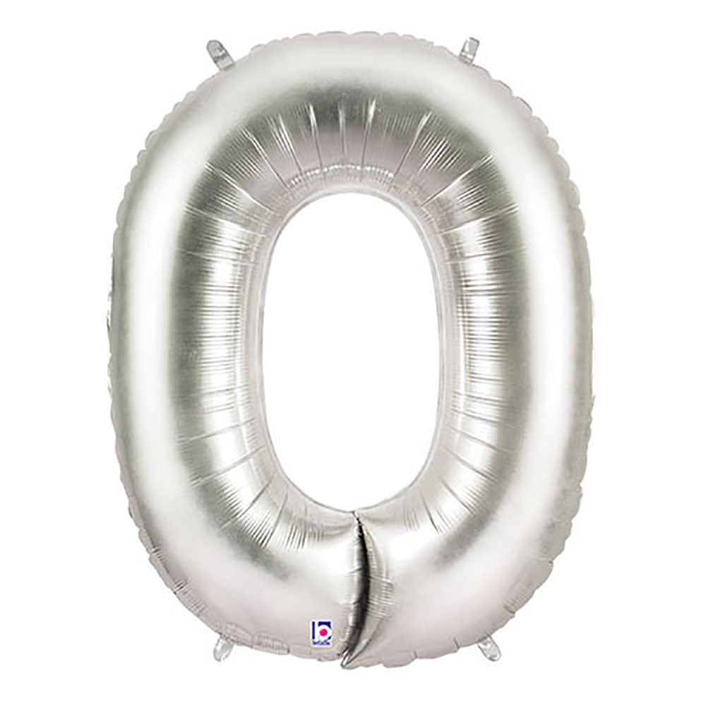 Betallic 40 inch LETTER O - SILVER MEGALOON Foil Balloon 15915SP-B-P