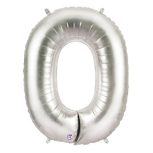 Betallic 40 inch LETTER O - SILVER MEGALOON Foil Balloon 15915SP-B-P