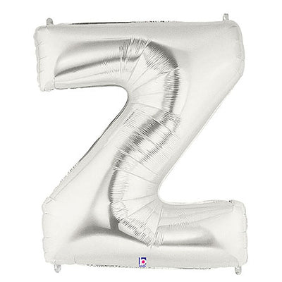 Betallic 40 inch LETTER Z - SILVER MEGALOON Foil Balloon 15927SP-B-P