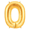 Betallic 40 inch NUMBER 0 - GOLD MEGALOON Foil Balloon 15840GP-B-P