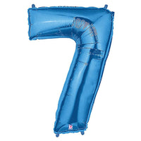 Betallic 40 inch NUMBER 7 - BLUE MEGALOON Foil Balloon 15847BP-B-P