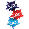 Betallic 41 inch BEST DAD EVER BURST Foil Balloon 25258P-B-P