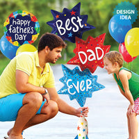 Betallic 41 inch BEST DAD EVER BURST Foil Balloon 25258P-B-P