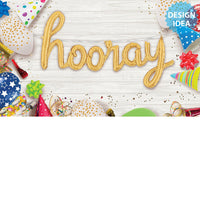 Betallic 44 inch HOORAY SCRIPT - GOLD Foil Balloon 35805-B-P