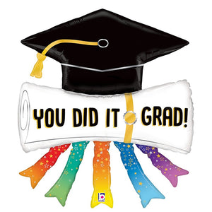 Betallic 44 inch YOU DID IT GRAD DIPLOMA Foil Balloon 25100P-B-P