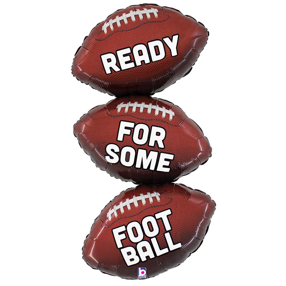 Betallic 47 inch FOOTBALL TRIO Foil Balloon 25231P-B-P