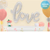 Betallic 47 inch LOVE SCRIPT - SILVER Foil Balloon 35720-B-P