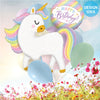 Betallic 48 inch GLITTER PASTEL UNICORN Foil Balloon 35952-B-P