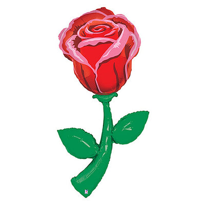 Betallic 5 foot FRESH PICKS SINGLE RED ROSE Foil Balloon 85725-B-U