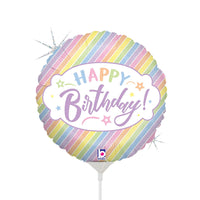 Betallic 9 inch PASTEL BIRTHDAY MINI SHAPE (AIR-FILL ONLY) Foil Balloon 32961-B-U