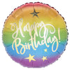 Burton 17 inch HAPPY BIRTHDAY OMBRE BALLOON Foil Balloon A6702218-BB-P