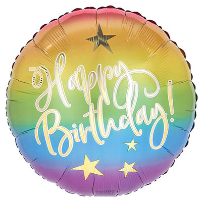 Burton 17 inch HAPPY BIRTHDAY OMBRE BALLOON Foil Balloon A6702218-BB-P